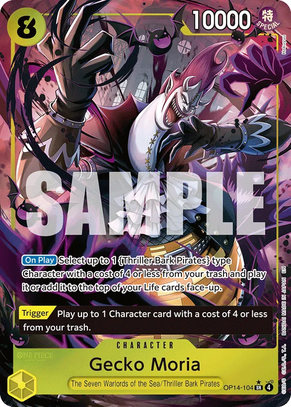 Gecko Moria - OP14-104 (Alternate Art) · The Azure Sea's Seven OP14-104/153