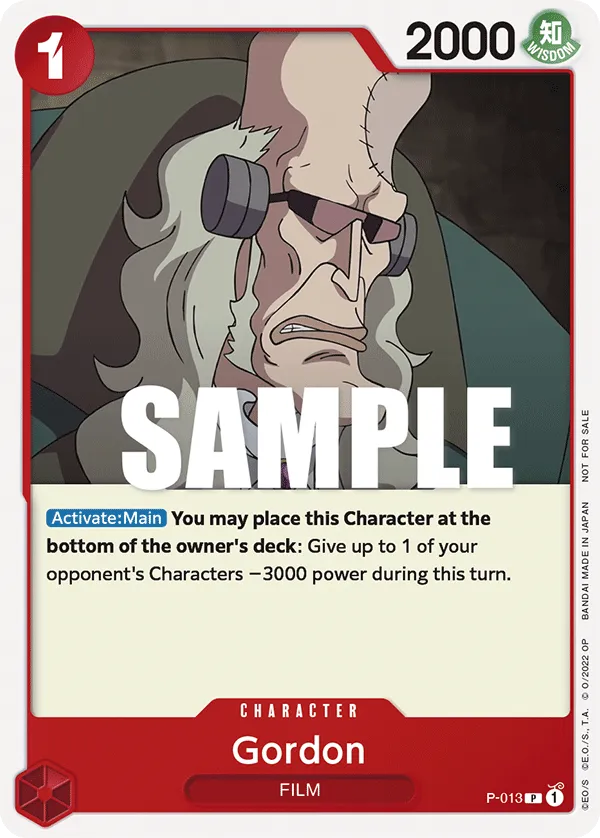 Gordon · Promotional Cards P-013/117