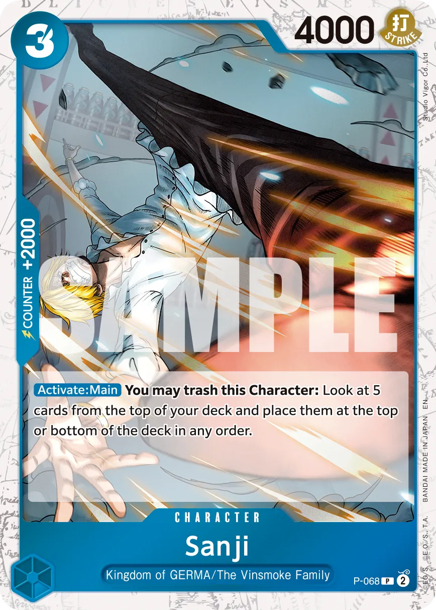 Sanji - P-068 (Pirate Foil) · Promotional Cards P-068/117