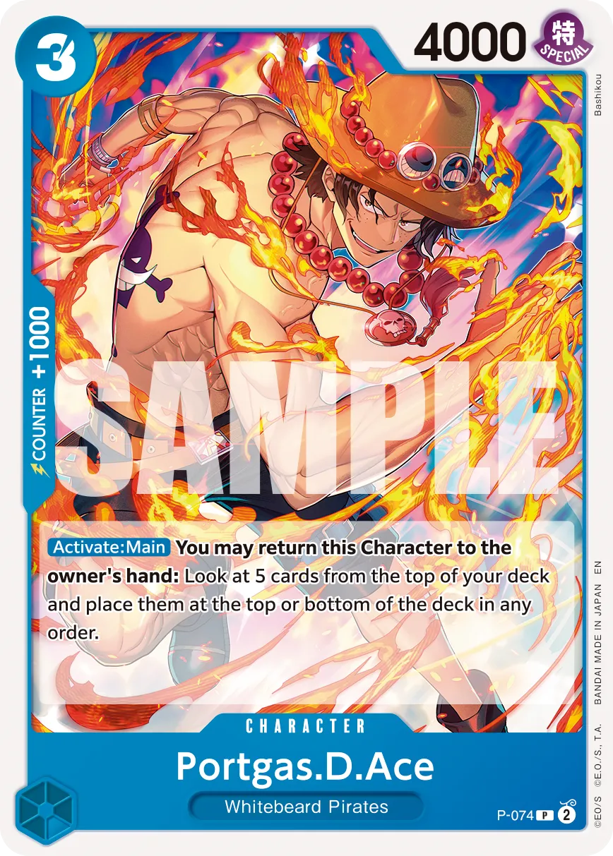 Portgas.D.Ace - P-074 (Pirate Foil) · Promotional Cards P-074/117