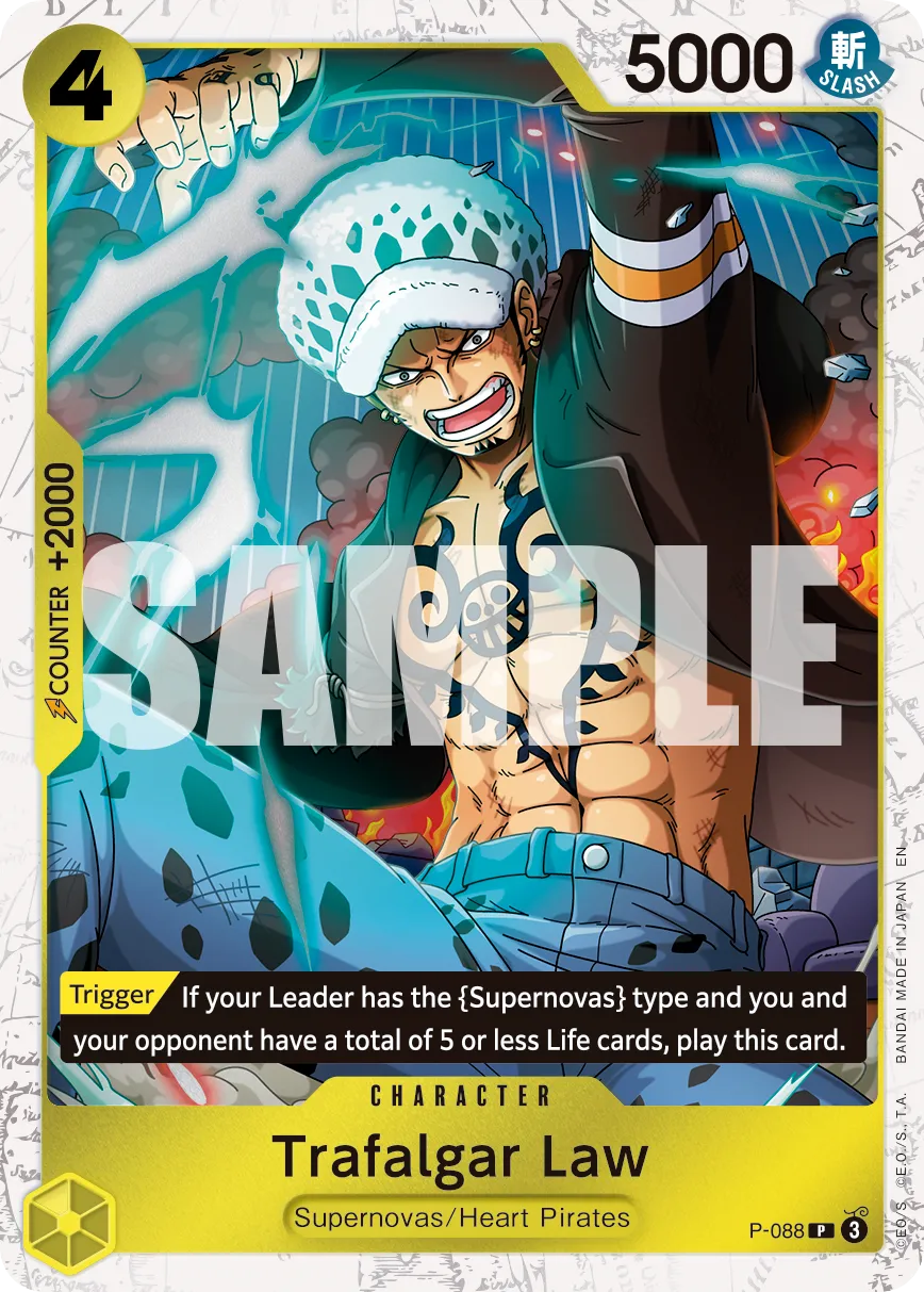 Trafalgar Law - P-088 (Pirate Foil) · Promotional Cards P-088/117