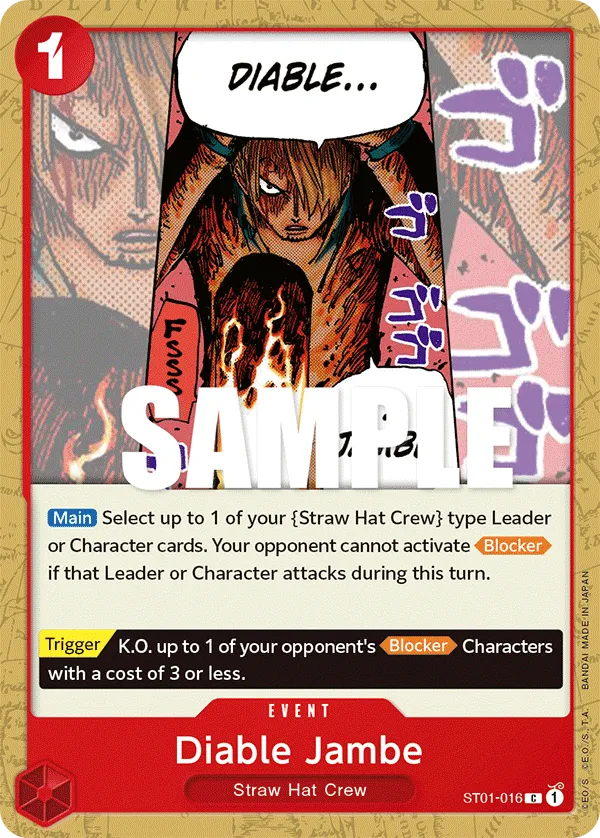 Diable Jambe · Starter Deck 1: Straw Hat Crew ST01-016/30