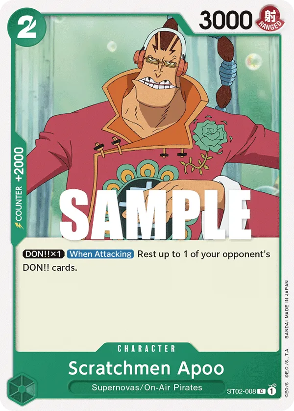 Scratchmen Apoo · Starter Deck 2: Worst Generation ST02-008/24