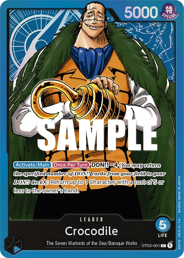 Crocodile · Starter Deck 3: The Seven Warlords of The Sea ST03-001/28