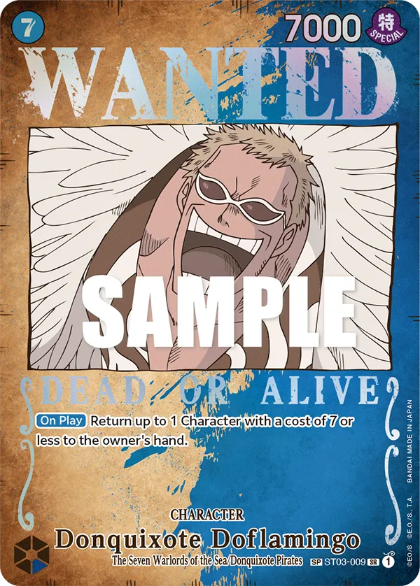 Donquixote Doflamingo (Wanted Poster) · Starter Deck 3: The Seven Warlords of The Sea ST03-009/28