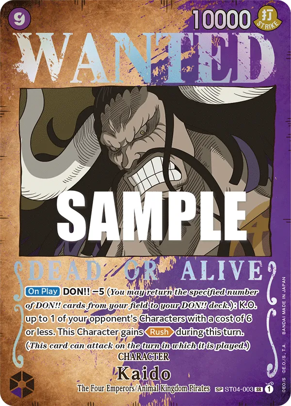 Kaido (Wanted Poster) · Starter Deck 4: Animal Kingdom Pirates ST04-003/27