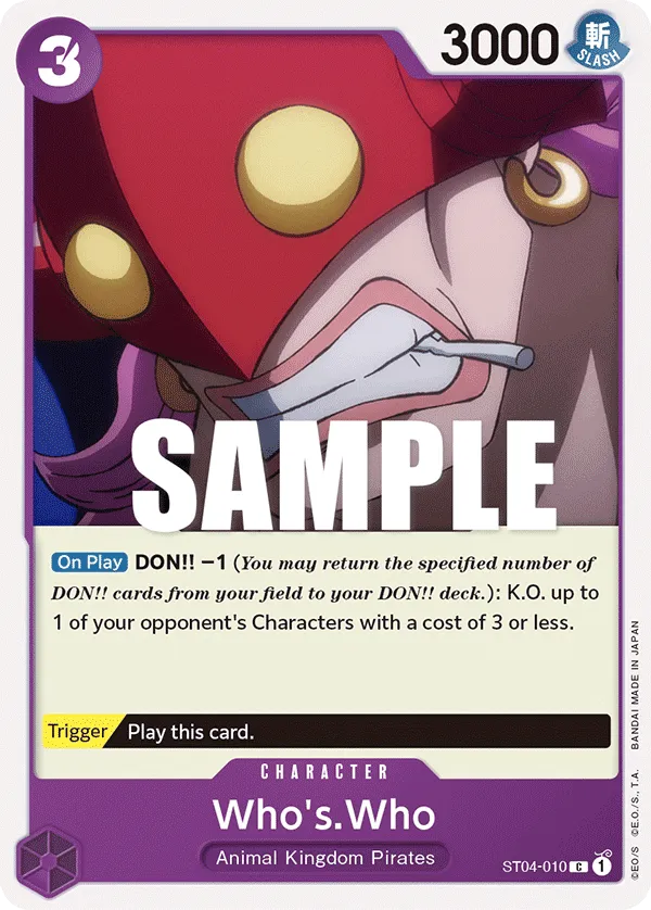 Who's.Who · Starter Deck 4: Animal Kingdom Pirates ST04-010/27