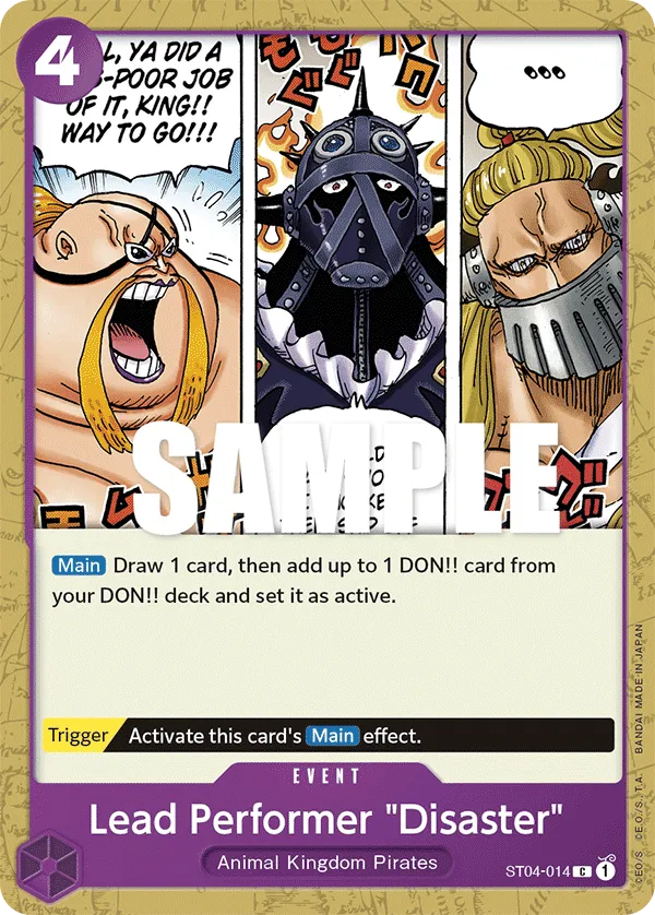 Lead Performer "Disaster" · Starter Deck 4: Animal Kingdom Pirates ST04-014/27