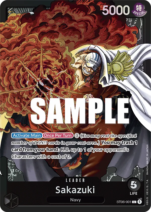 Sakazuki · Starter Deck 6: Absolute Justice ST06-001/26