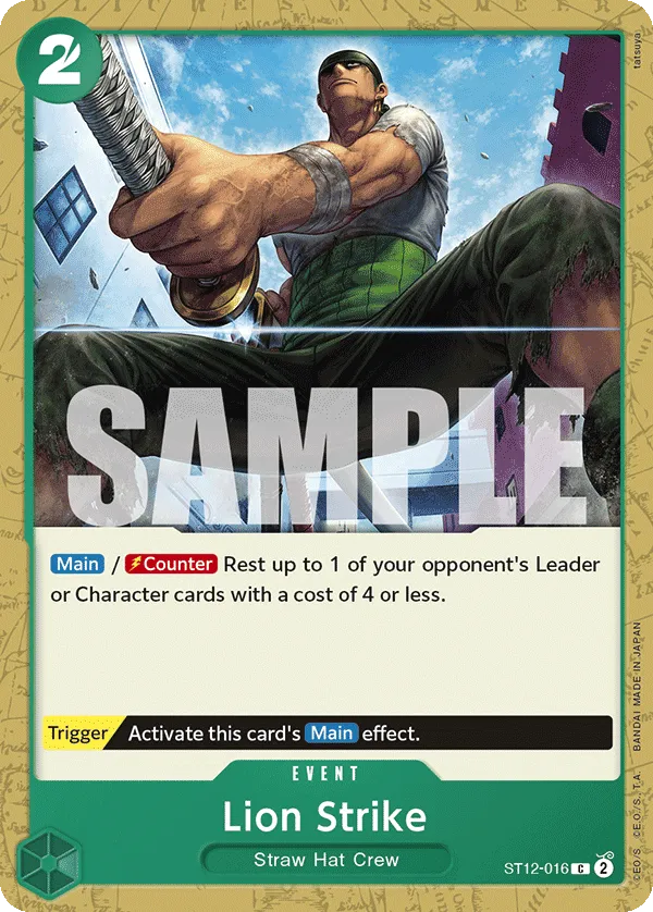 Lion Strike · Starter Deck 12: Zoro and Sanji ST12-016/25