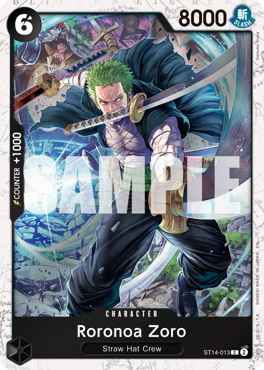Roronoa Zoro - ST14-013 (Pirate Foil) · Starter Deck 14: 3D2Y ST14-013/29