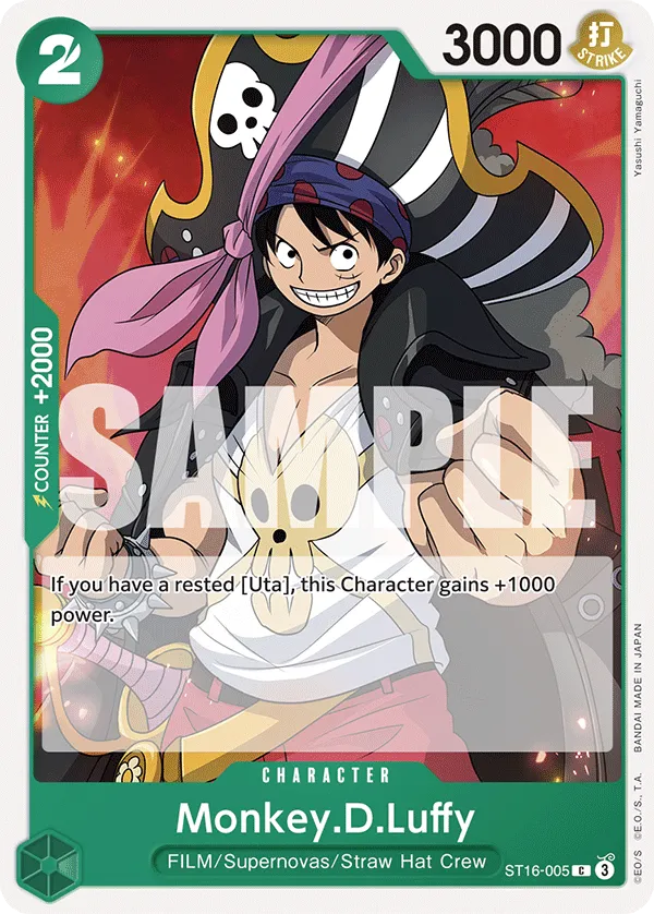 Monkey.D.Luffy · Starter Deck 16: GREEN Uta ST16-005/12