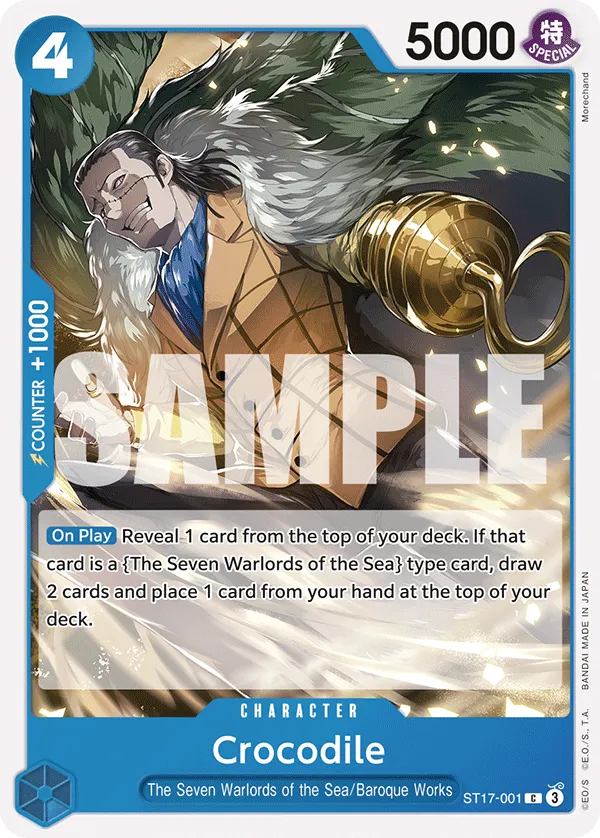 Crocodile · Starter Deck 17: BLUE Donquixote Doflamingo ST17-001/11