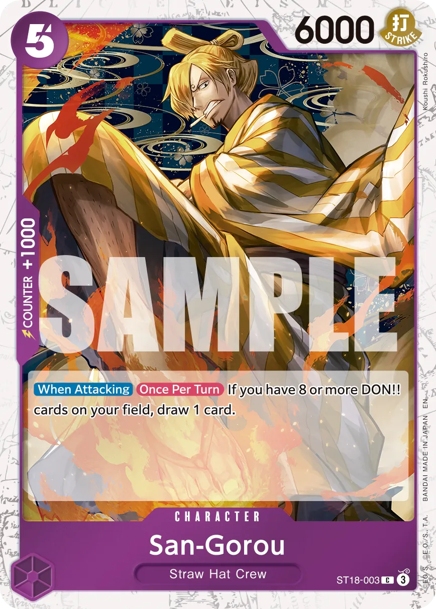 San-Gorou (Pirate Foil) · Starter Deck 18: PURPLE Monkey.D.Luffy ST18-003/17