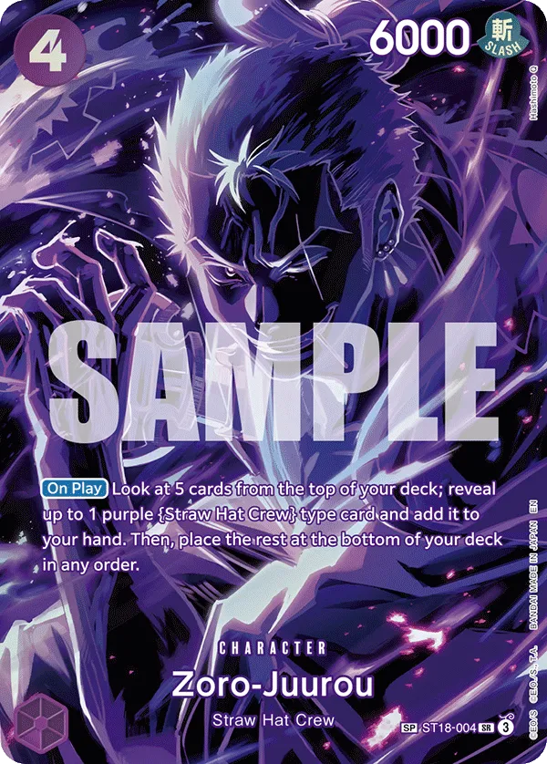 Zoro-Juurou (SP) · Starter Deck 18: PURPLE Monkey.D.Luffy ST18-004/17