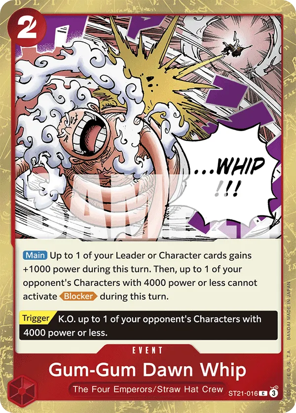 Gum-Gum Dawn Whip · Starter Deck EX: Gear 5 ST21-016/34