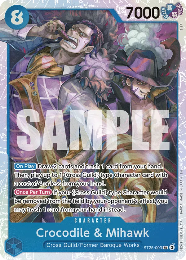 Crocodile & Mihawk · Starter Deck 25: BLUE Buggy ST25-003/8