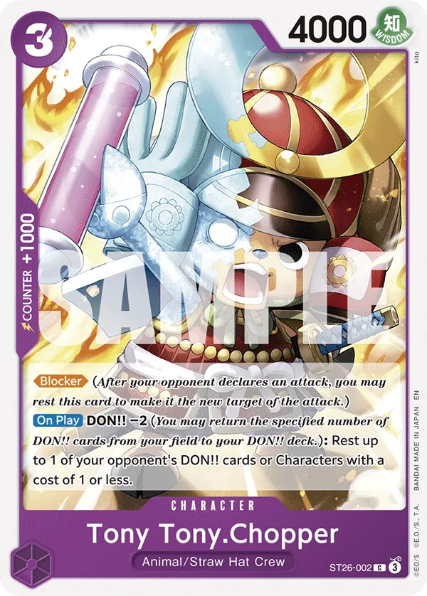 Tony Tony.Chopper · Starter Deck 26: PURPLE/BLACK Monkey.D.Luffy ST26-002/6
