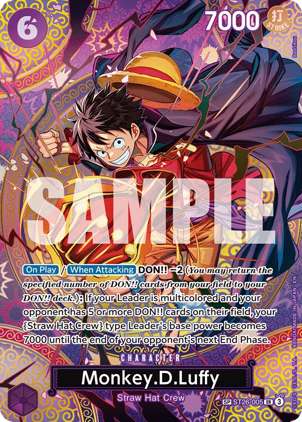 Monkey.D.Luffy (SP) · Starter Deck 26: PURPLE/BLACK Monkey.D.Luffy ST26-005/6