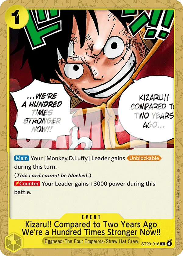 Kizaru!! Compared to Two Years Ago We're a Hundred Times Stronger Now!! · Starter Deck 29: Egghead ST29-016/17