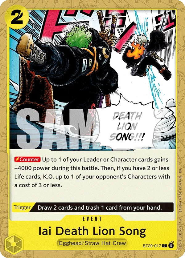 Iai Death Lion Song · Starter Deck 29: Egghead ST29-017/17