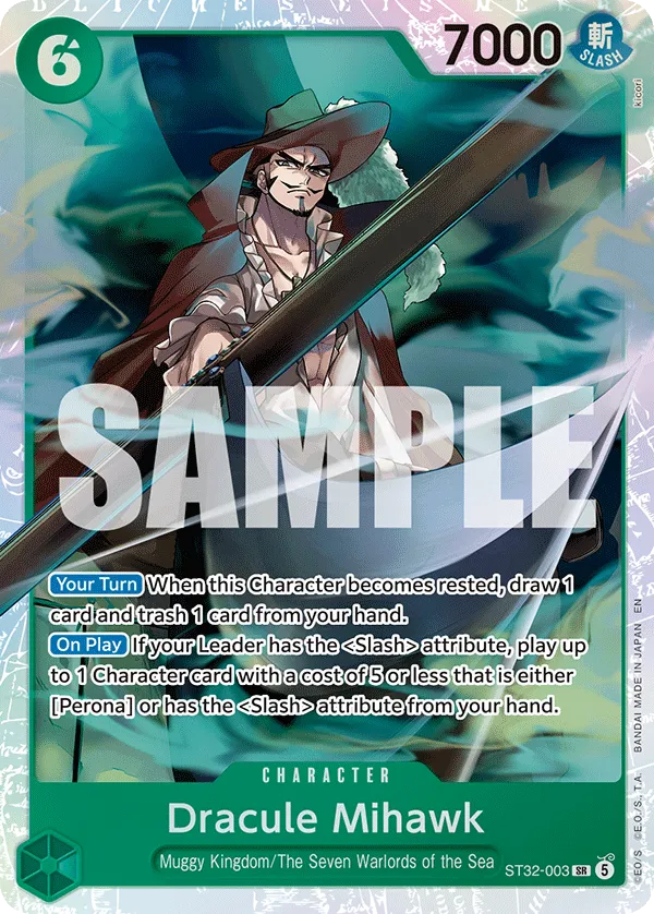 Dracule Mihawk · Starter Deck 32: GREEN Roronoa Zoro ST32-003/6