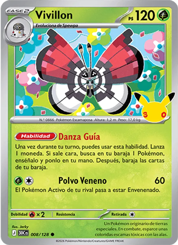 Vivillon · Celebración 30.º Aniversario 008/128