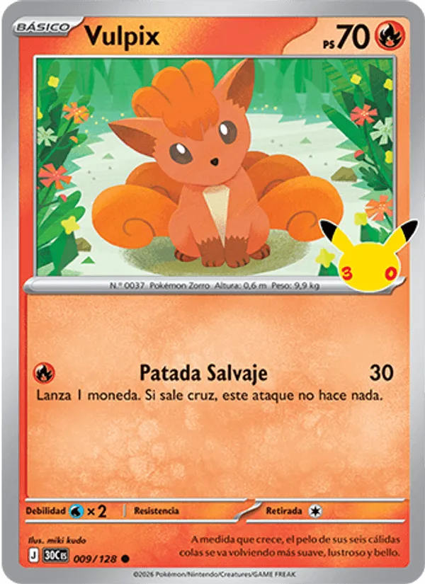 Vulpix · Celebración 30.º Aniversario 009/128