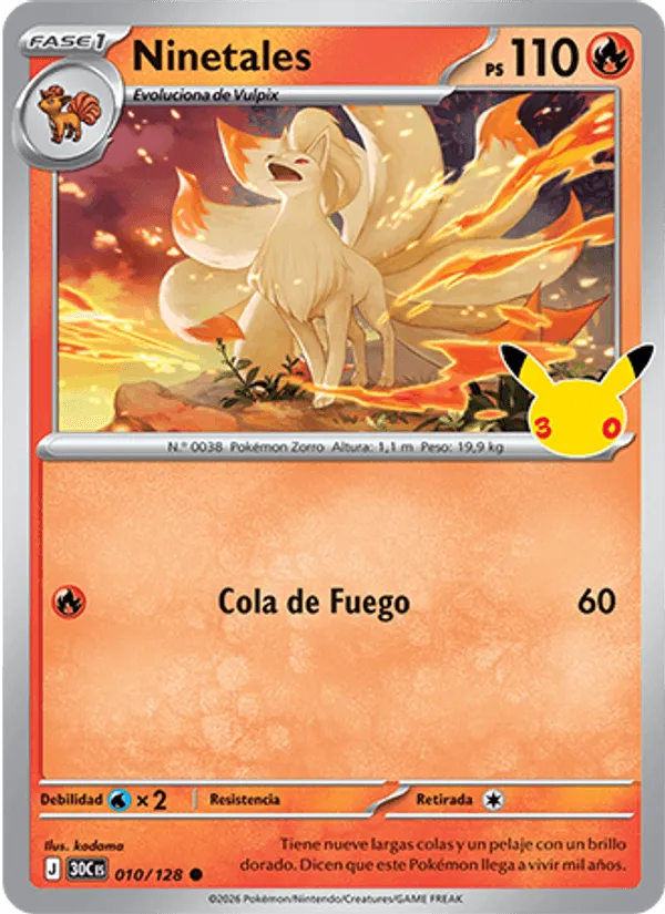 Ninetales · Celebración 30.º Aniversario 010/128