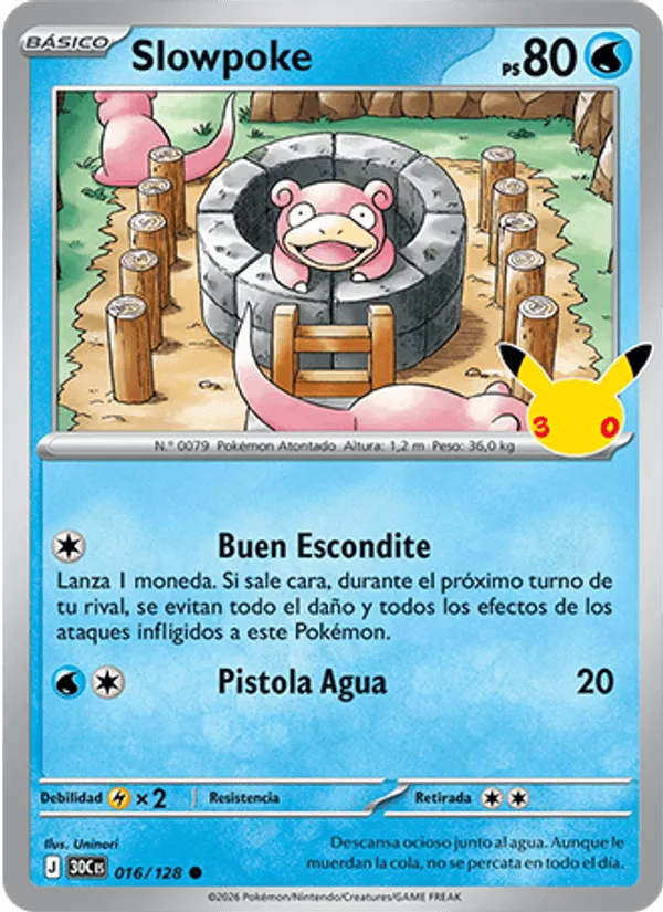 Slowpoke · Celebración 30.º Aniversario 016/128