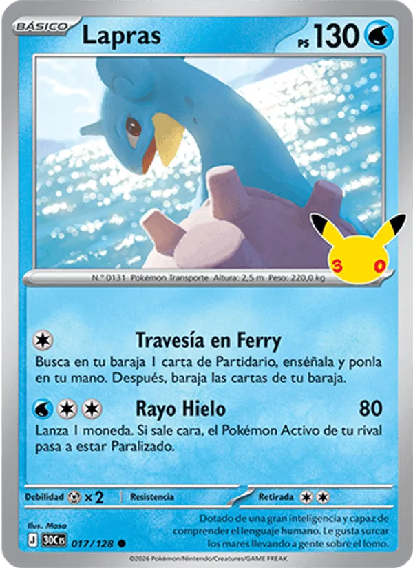 Lapras · Celebración 30.º Aniversario 017/128