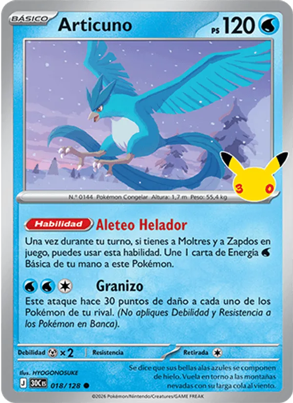 Articuno · Celebración 30.º Aniversario 018/128