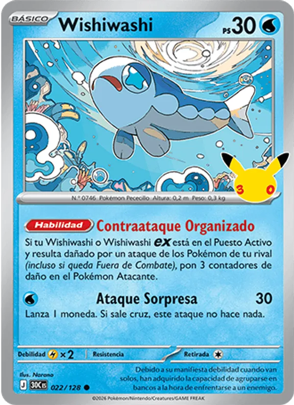 Wishiwashi · Celebración 30.º Aniversario 022/128