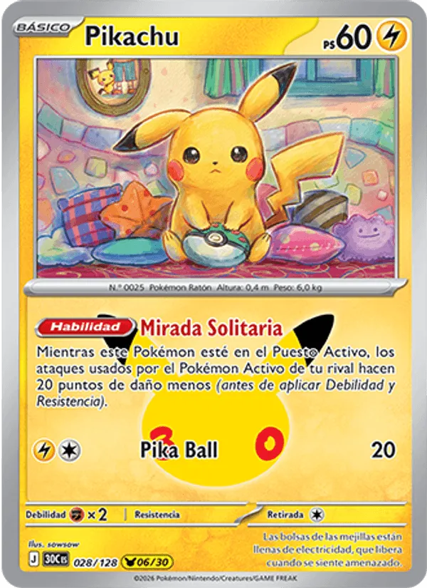 Pikachu · Celebración 30.º Aniversario 028/128