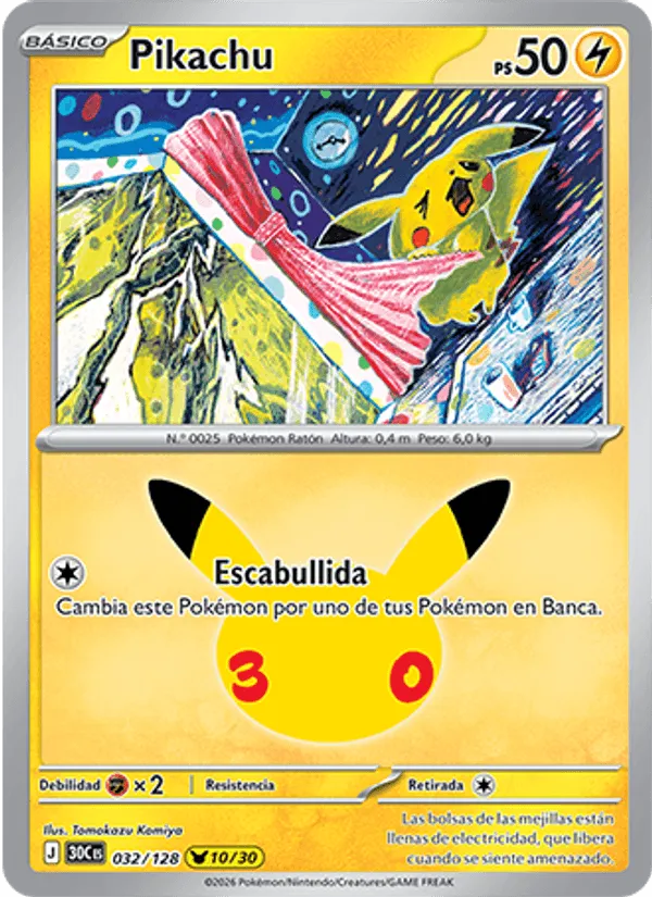 Pikachu · Celebración 30.º Aniversario 032/128