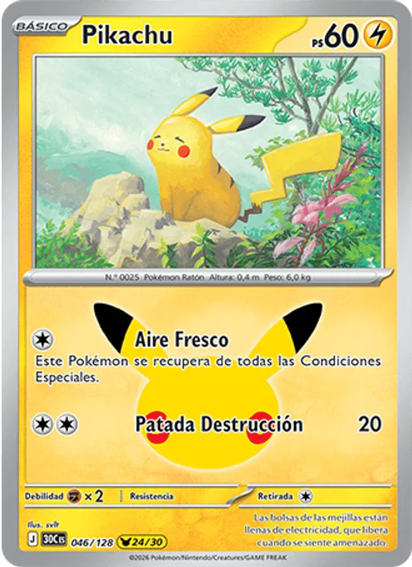 Pikachu · Celebración 30.º Aniversario 046/128