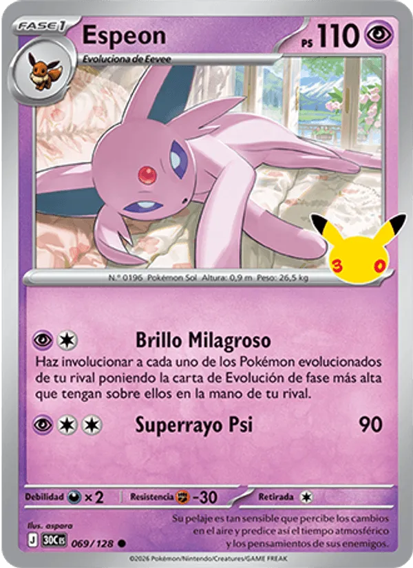 Espeon · Celebración 30.º Aniversario 069/128