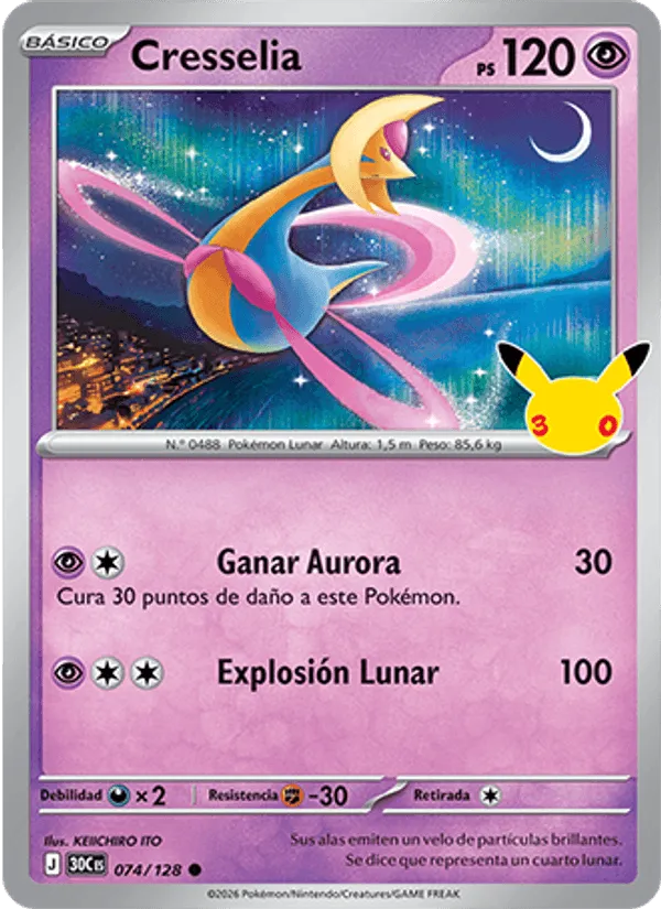 Cresselia · Celebración 30.º Aniversario 074/128