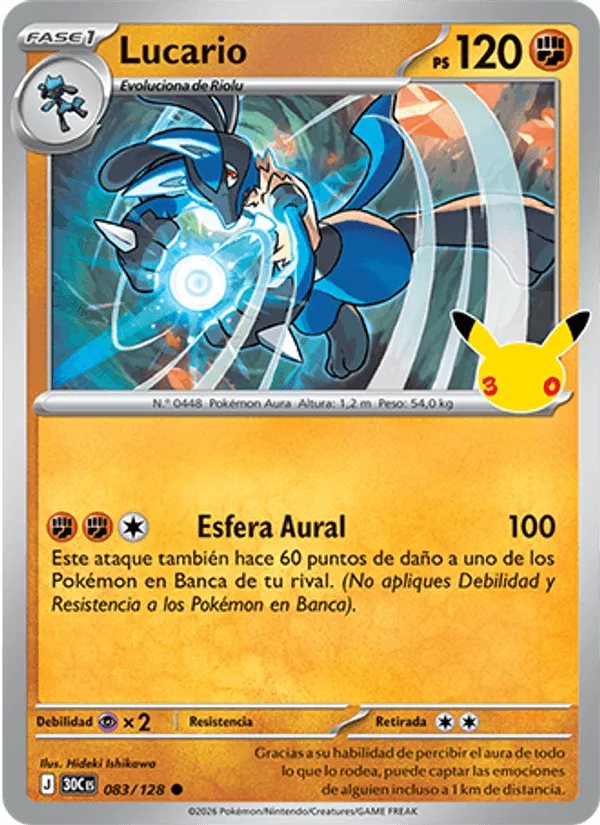 Lucario · Celebración 30.º Aniversario 083/128
