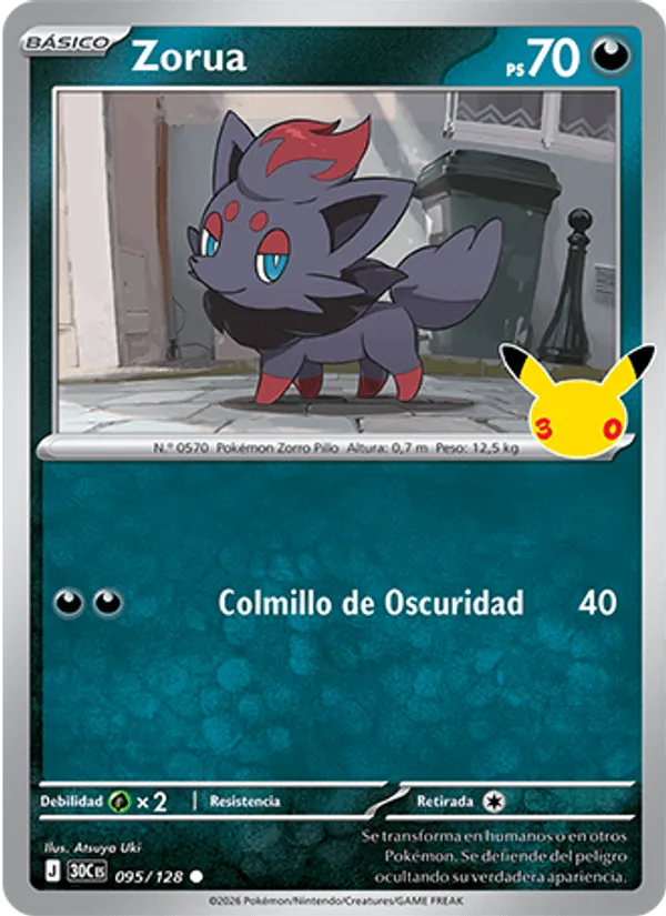 Zorua · Celebración 30.º Aniversario 095/128
