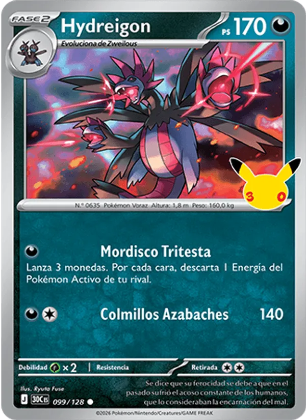 Hydreigon · Celebración 30.º Aniversario 099/128