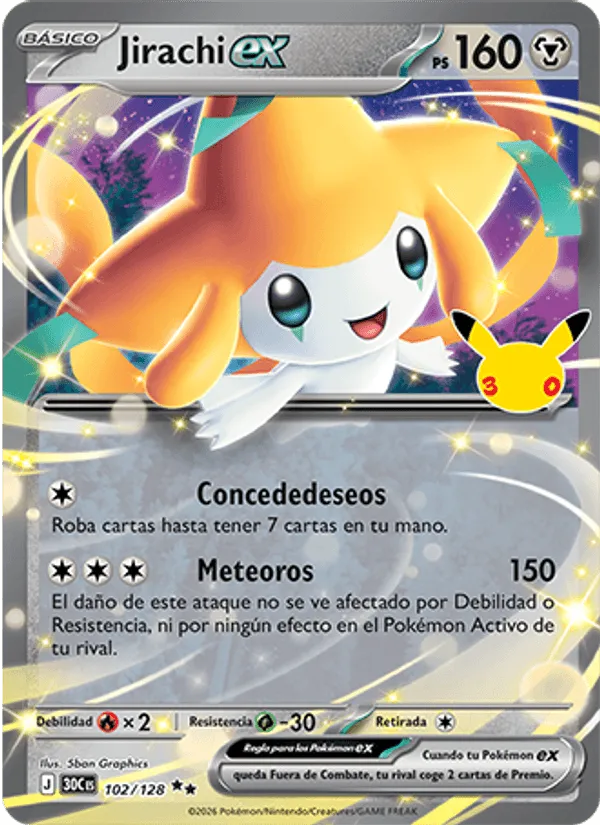Jirachi ex · Celebración 30.º Aniversario 102/128