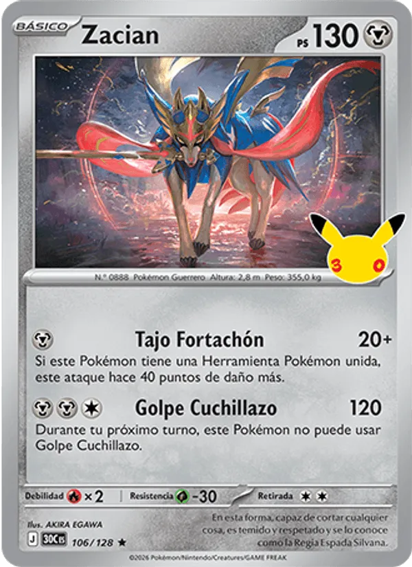 Zacian · Celebración 30.º Aniversario 106/128