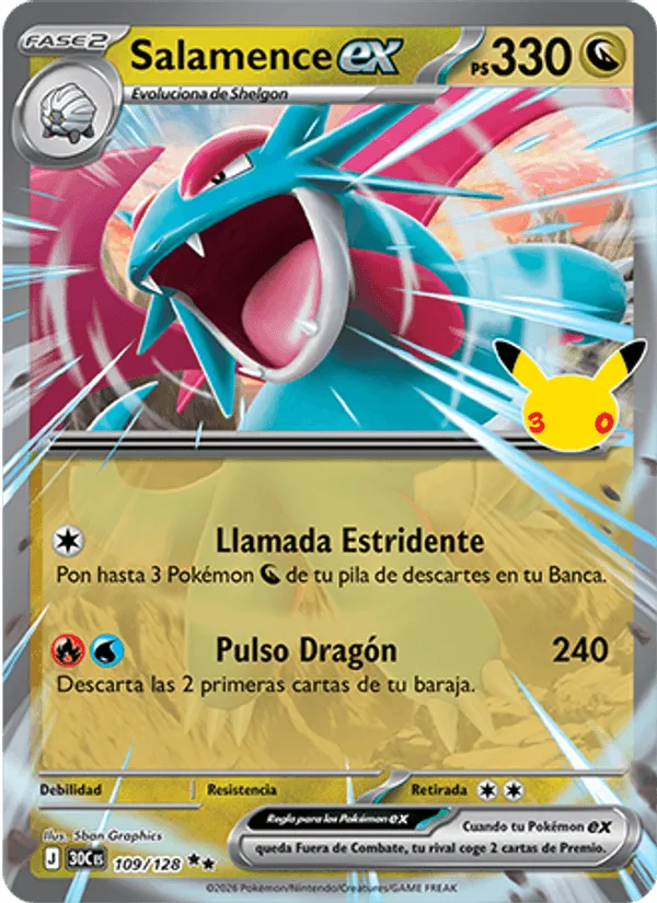 Salamence ex · Celebración 30.º Aniversario 109/128