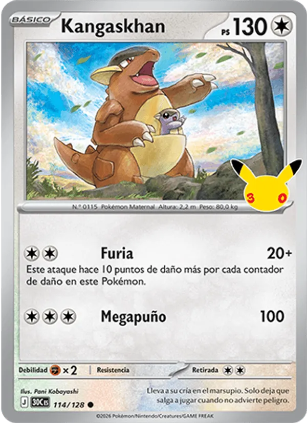 Kangaskhan · Celebración 30.º Aniversario 114/128
