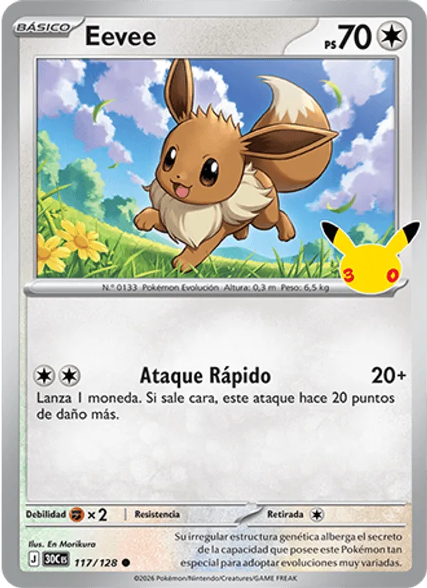 Eevee · Celebración 30.º Aniversario 117/128