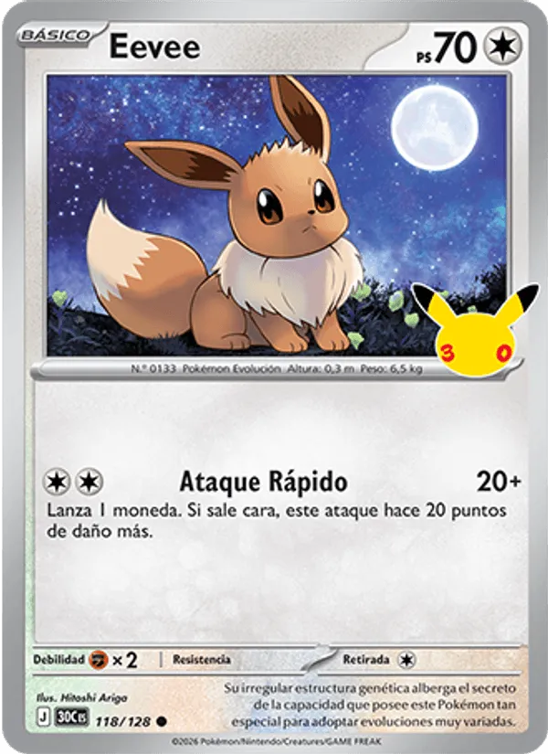 Eevee · Celebración 30.º Aniversario 118/128