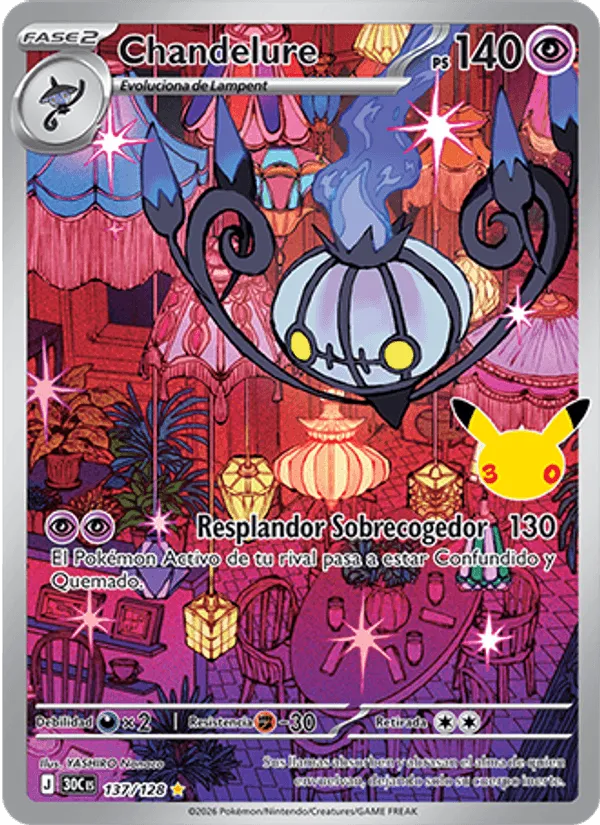 Chandelure · Celebración 30.º Aniversario 137/128