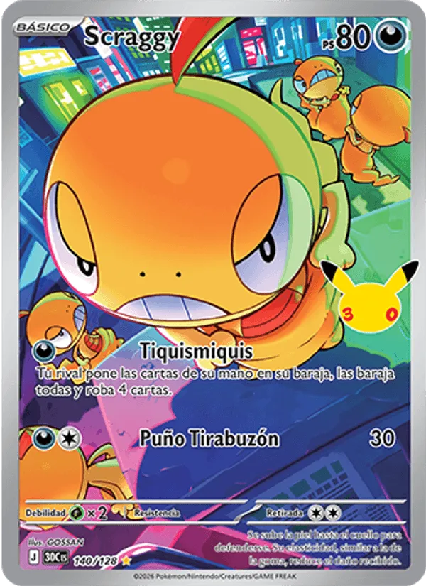Scraggy · Celebración 30.º Aniversario 140/128