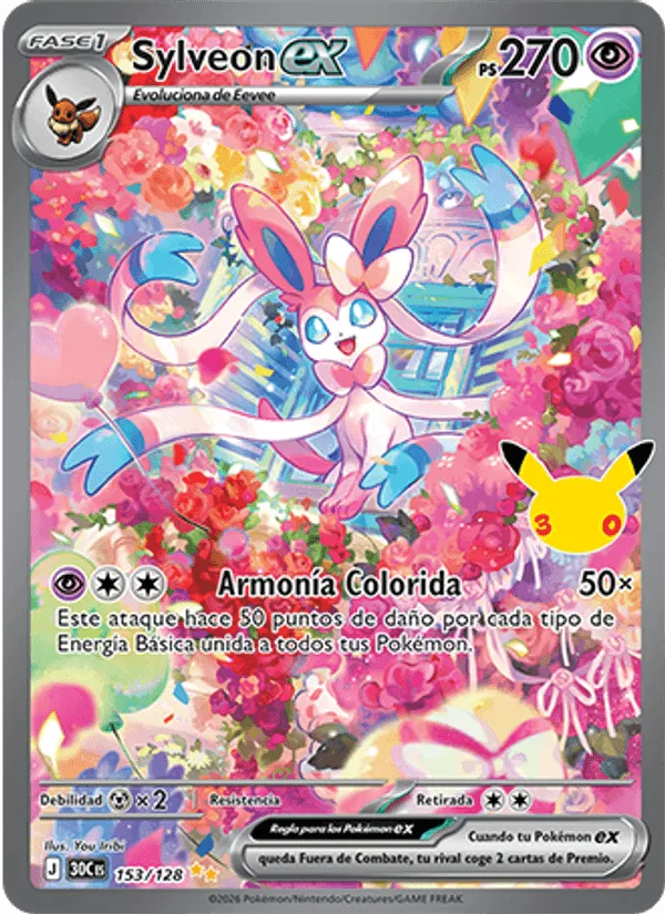 Sylveon ex · Celebración 30.º Aniversario 153/128